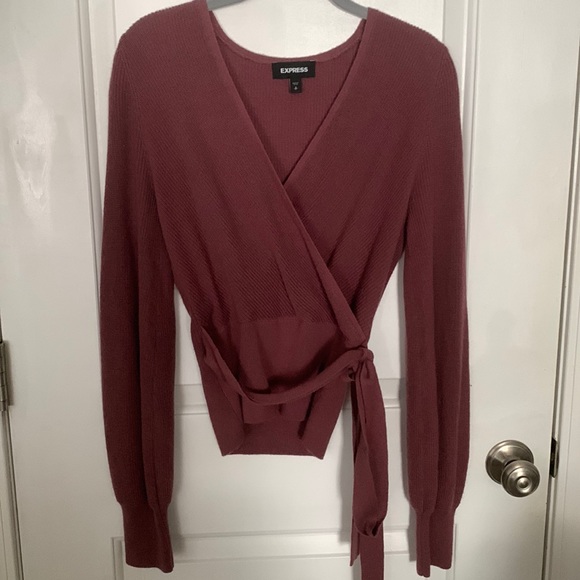 Express Faux Wrap Sweater - Picture 1 of 4